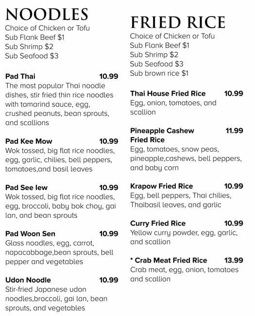 Menu at Mango Thai Cuisine (Since 1999) restaurant, Plano, W Park Blvd 104