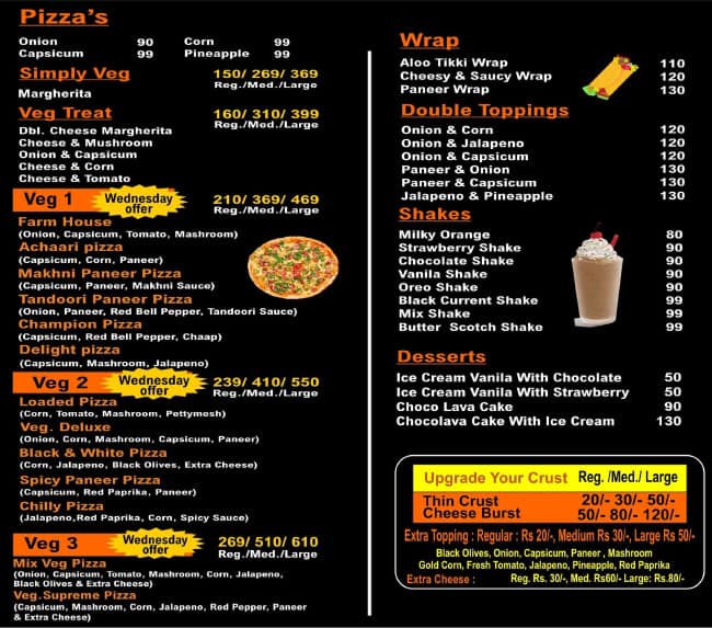 New york pizza deals menu