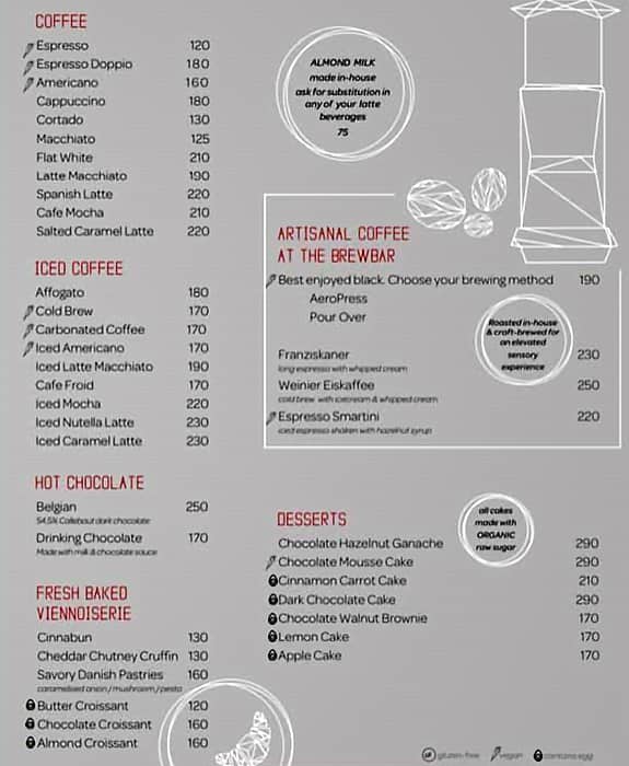 Zen Cafe menu