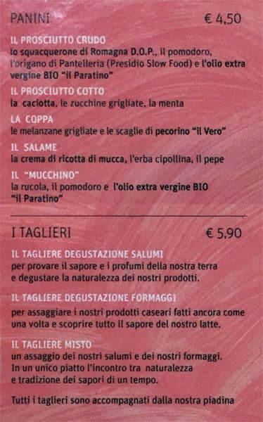 Menu di San Patrignano 