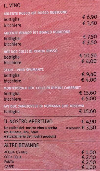 Menu di San Patrignano 