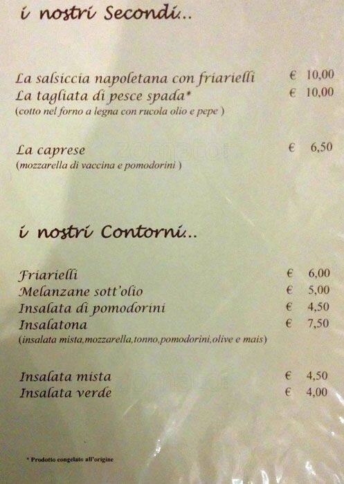 Menu di La Taverna 