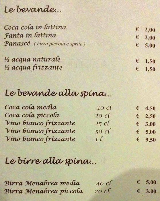 Menu di La Taverna 