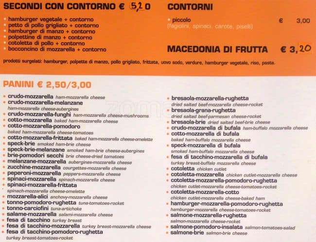 Menu di Gastronomia Emilia 