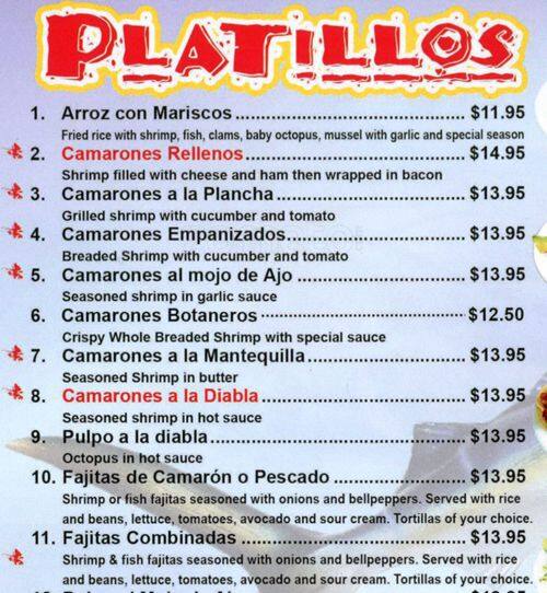 El Camaron Loco Menu Menu For El Camaron Loco Aurora Denver