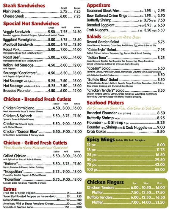 Jack's Place Menu, Menu for Jack's Place, Wissinoming, Philadelphia