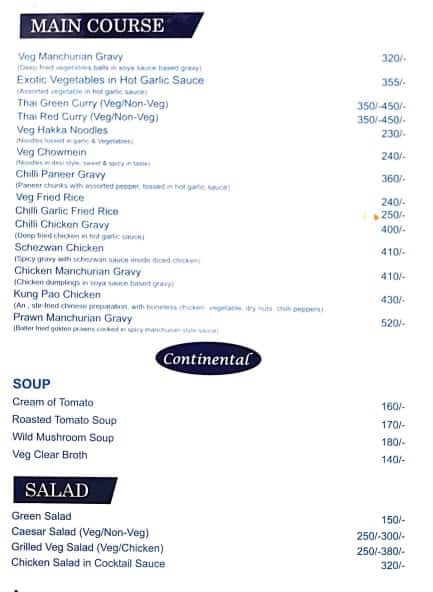 Menu At Aura Kitchen And Spirits Dehradun