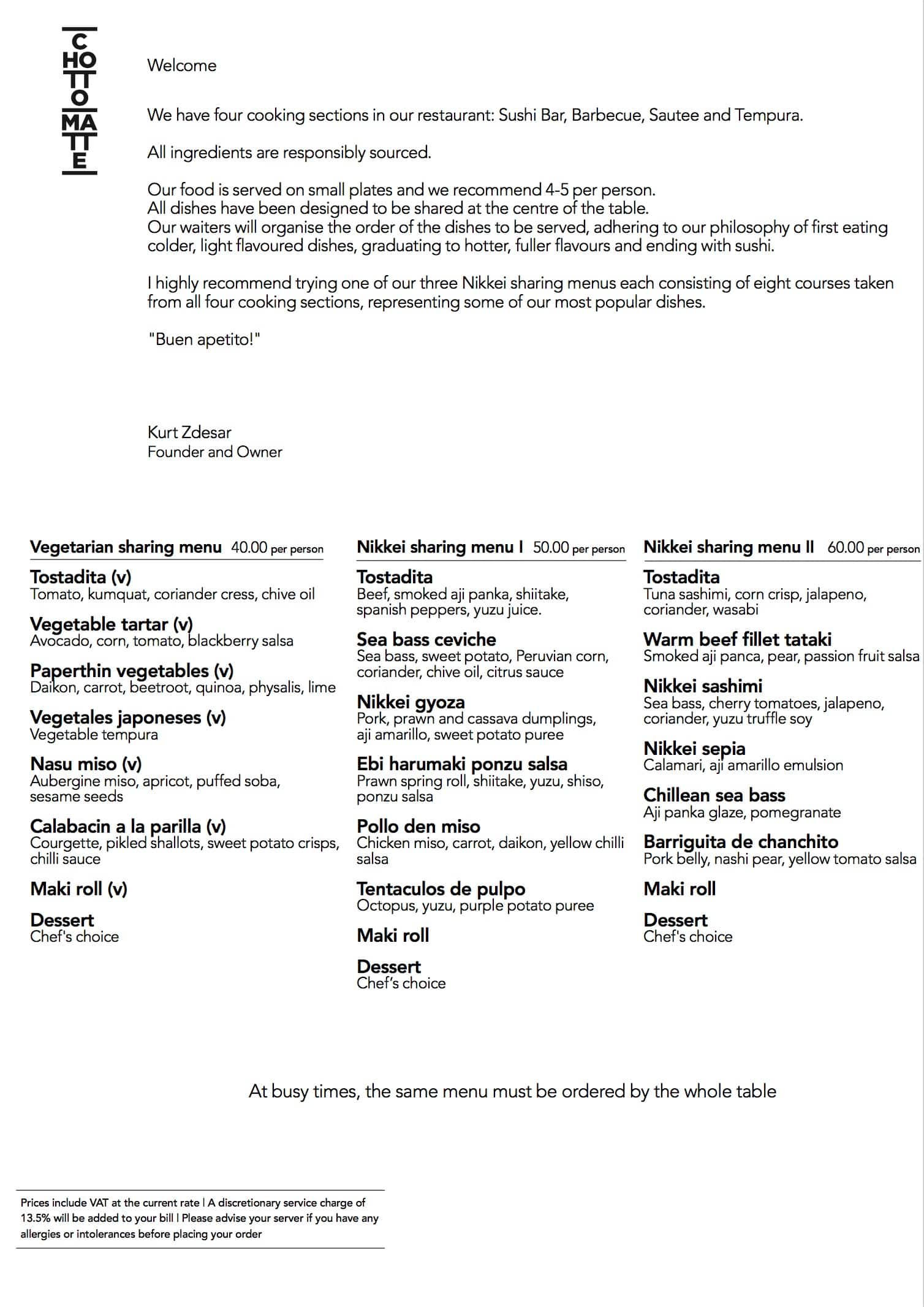 Chotto Matte Menu, Menu for Chotto Matte, Soho, London Zomato UK