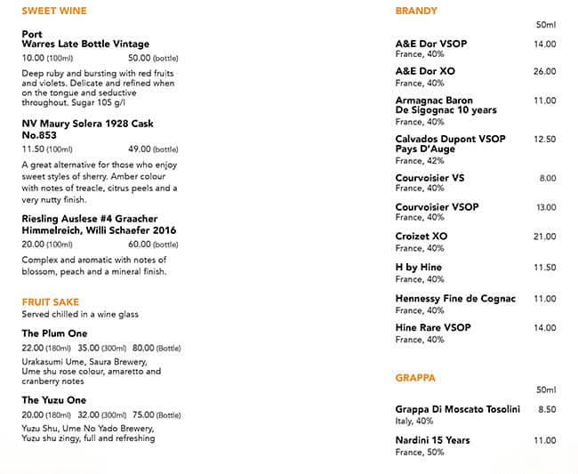 Menu at Chotto Matte London restaurant, London, 11 13 Frith St