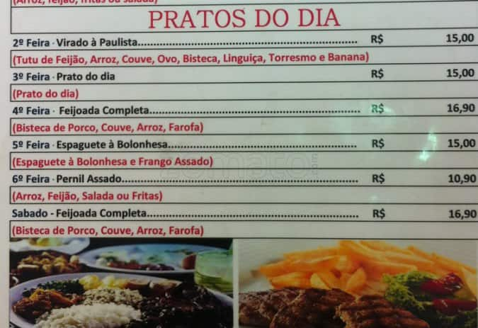 Nova Penha Pão cardápio