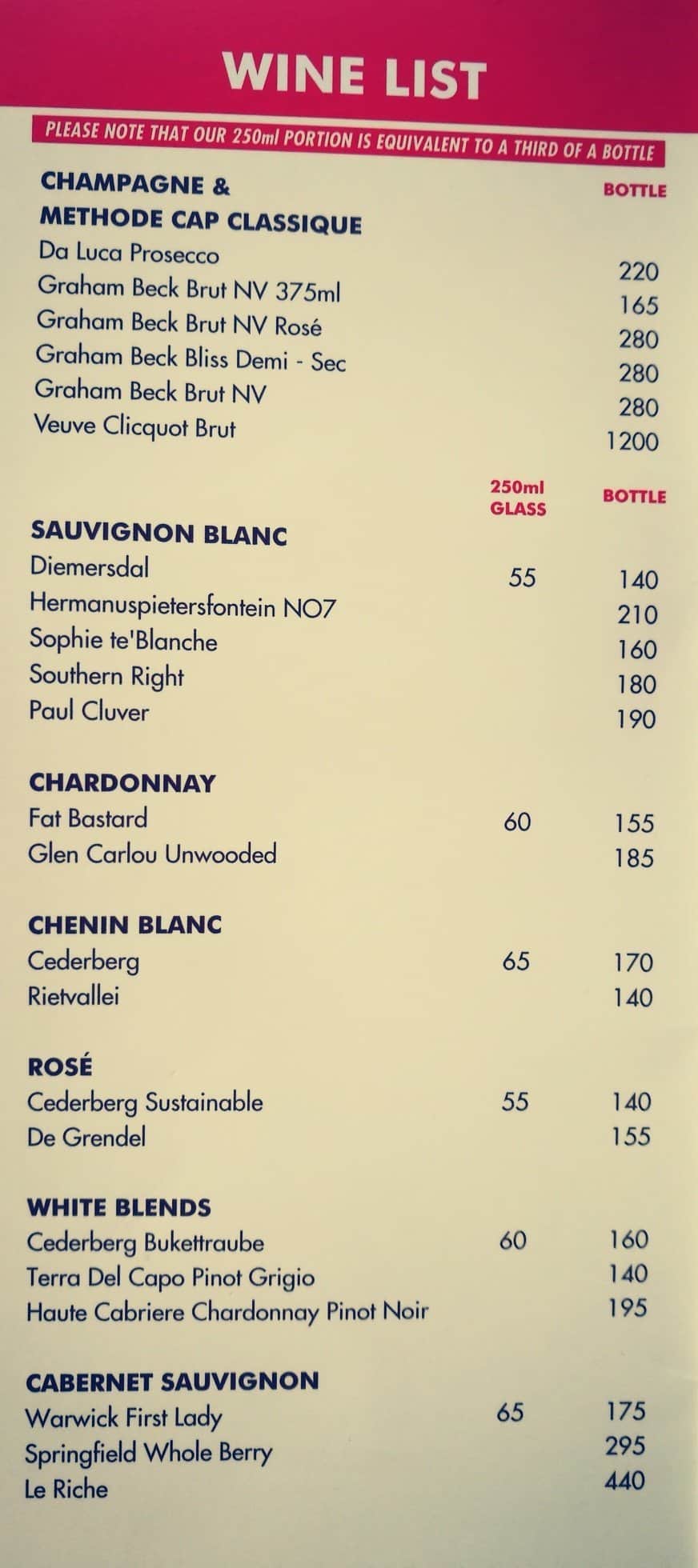 Aroma Coffee Roastery and Bistro Menu Zomato SA