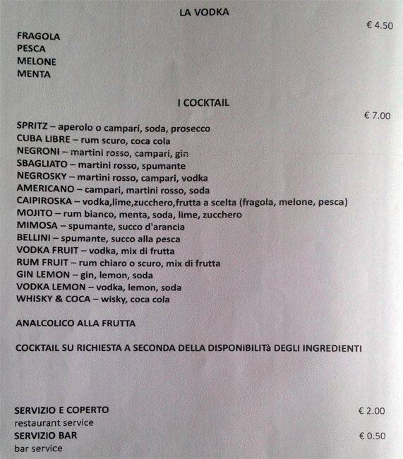 Menu di La Locandina dei Navili 
