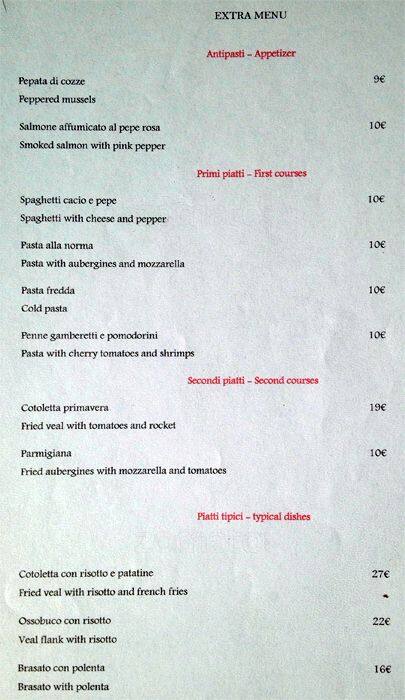 Menu di La Locandina dei Navili 