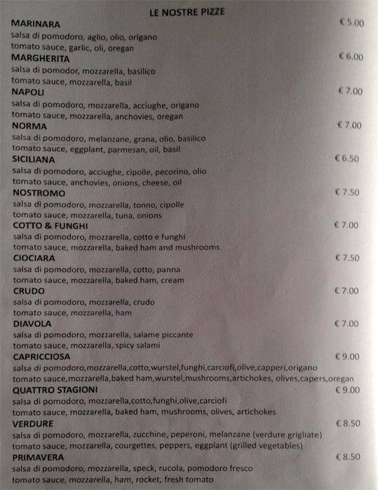 Menu di La Locandina dei Navili 
