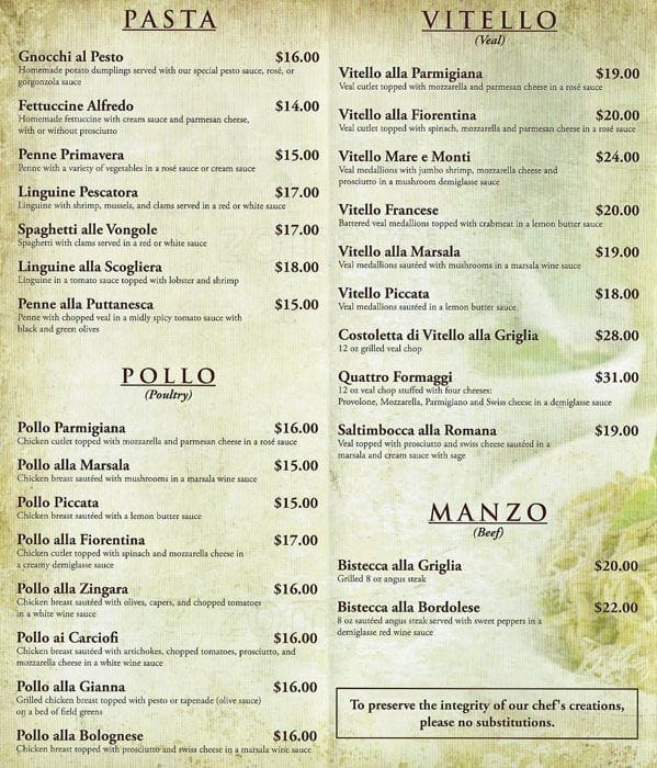 Ristorante Pesto Menu, Menu for Ristorante Pesto, East Passyunk