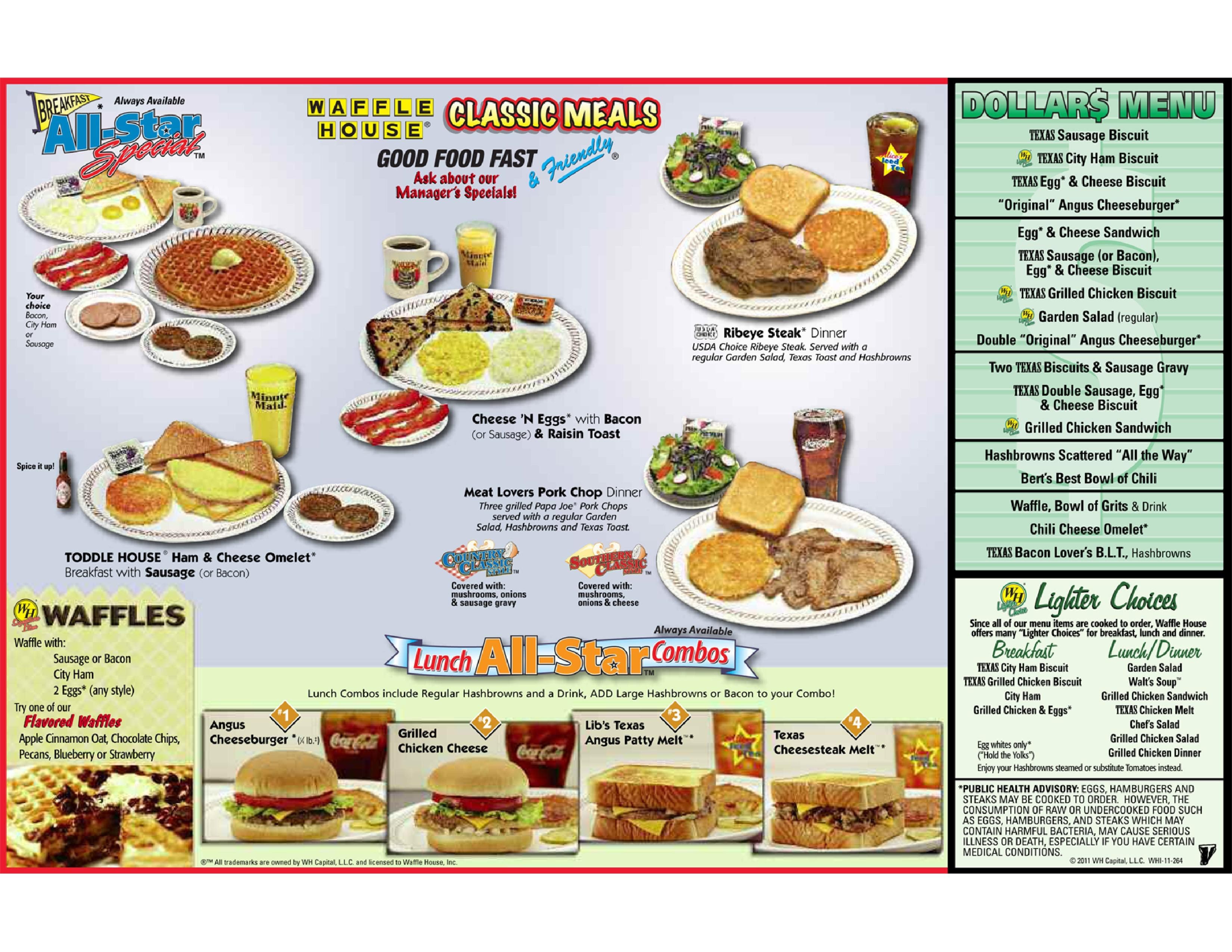 Waffle House Menu Breakfast