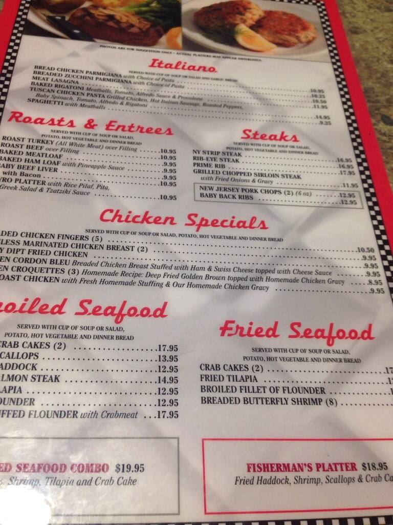 Menu at Lower Allen Diner restaurant, Camp Hill