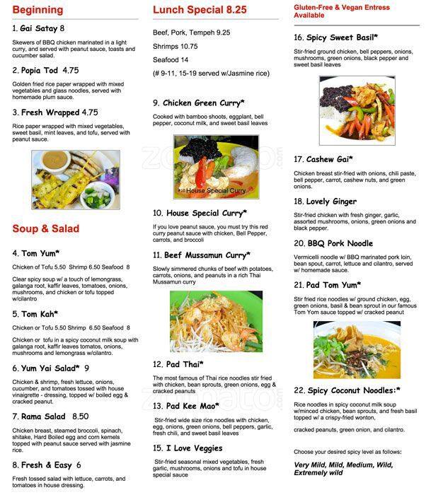 Sweet Basil Menu, Menu for Sweet Basil, Kerns, Portland Urbanspoon/Zomato