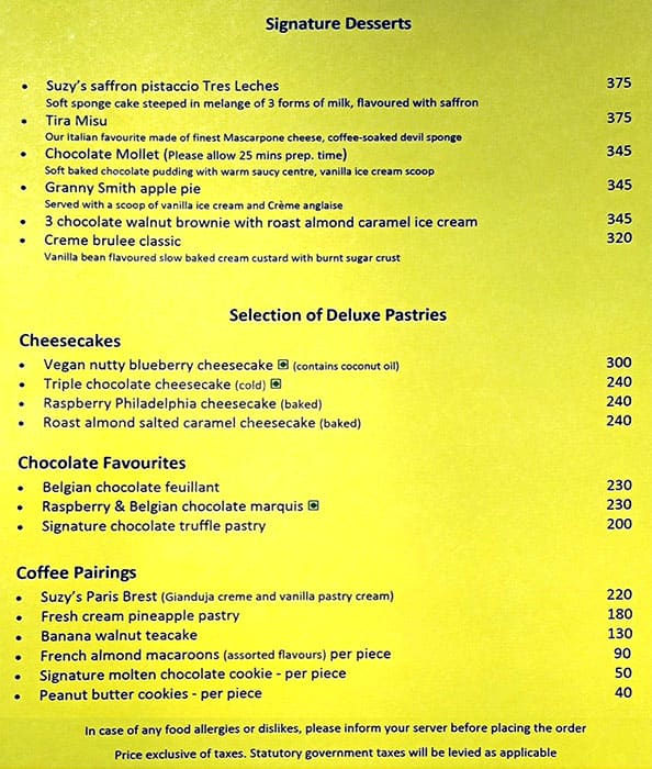 Lazy Suzy menu