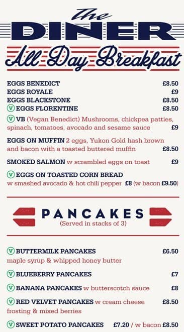 The Diner Menu, Menu for The Diner, South Kensington, London - Zomato UK