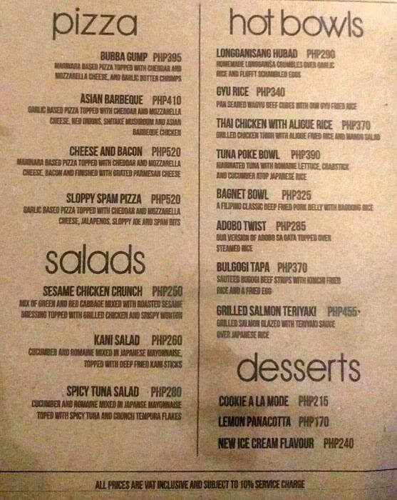 Menu at The Reserve Liquor Lounge pub & bar, Pasig