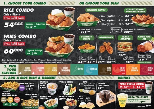 Wingstop Printable Menu With Prices