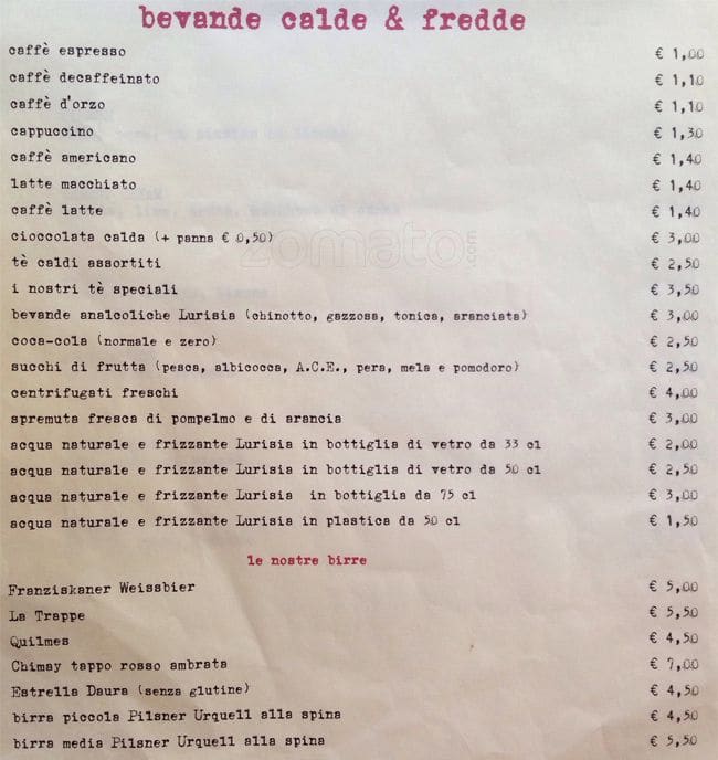 Menu di ISA e VANE 