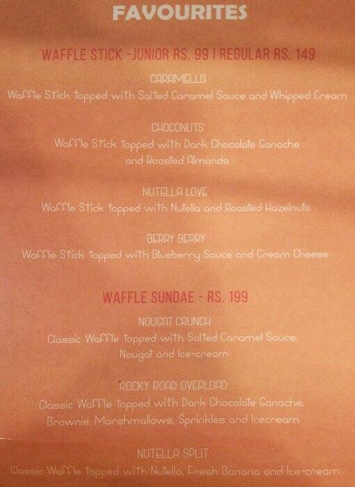 waffle house delhi menu