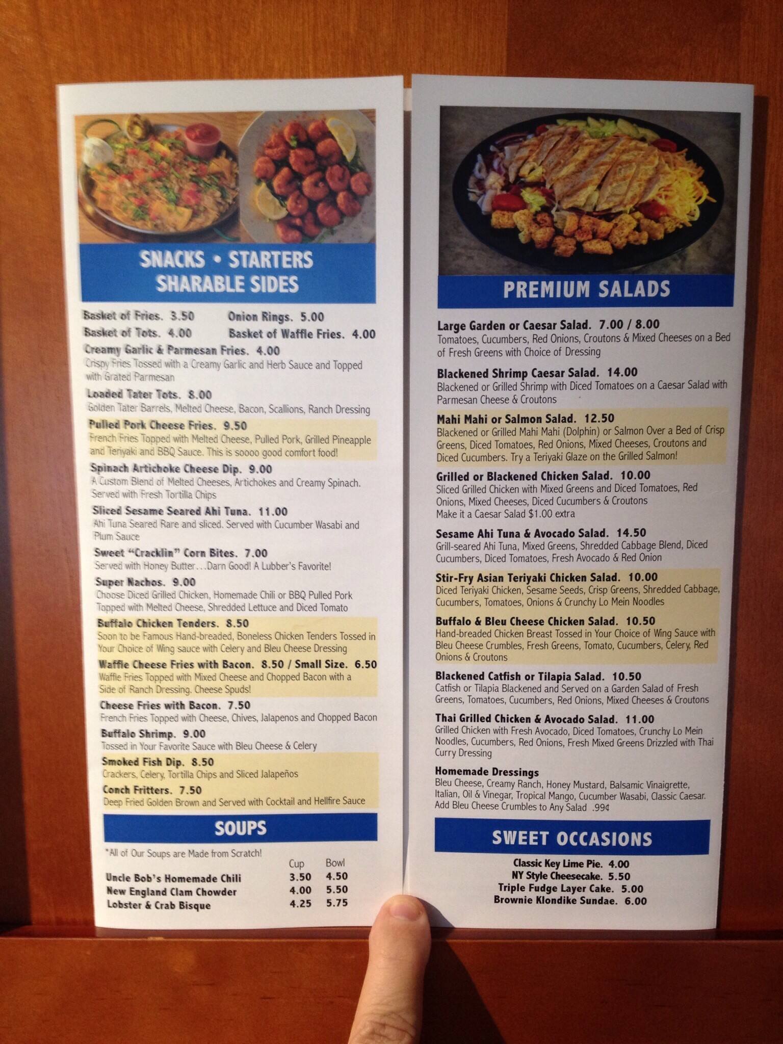 Landlubber's Raw Bar & Grill Menu Urbanspoon/Zomato