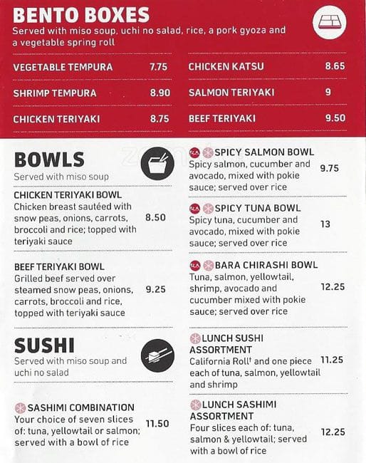 Menu at RA Sushi Bar Restaurant, Addison