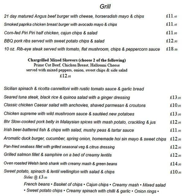 Menu at The Tree House pub & bar, Croydon, 78 S End