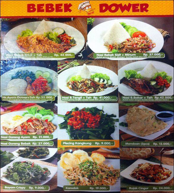 Bebek Dower Menu Menu For Bebek Dower Scbd Jakarta