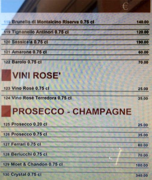 Menu di Al Vicoletto 