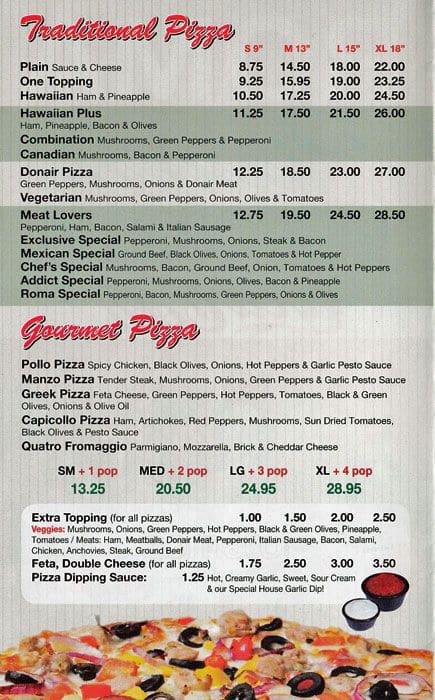 Roma Pizzeria Menu, Menu for Roma Pizzeria, Stittsville, Ottawa ...