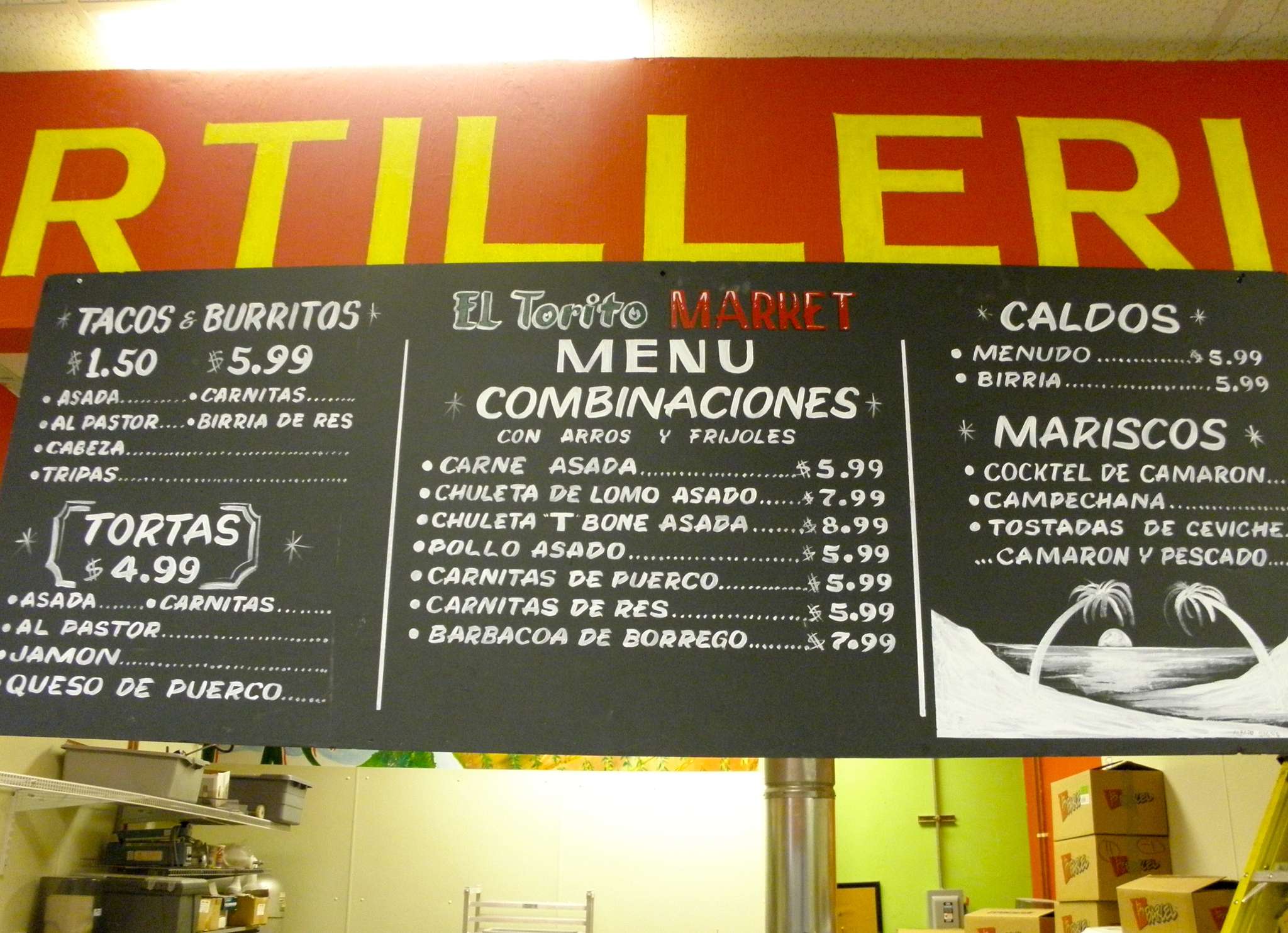 Menu At El Torito Market Restaurant, Salem