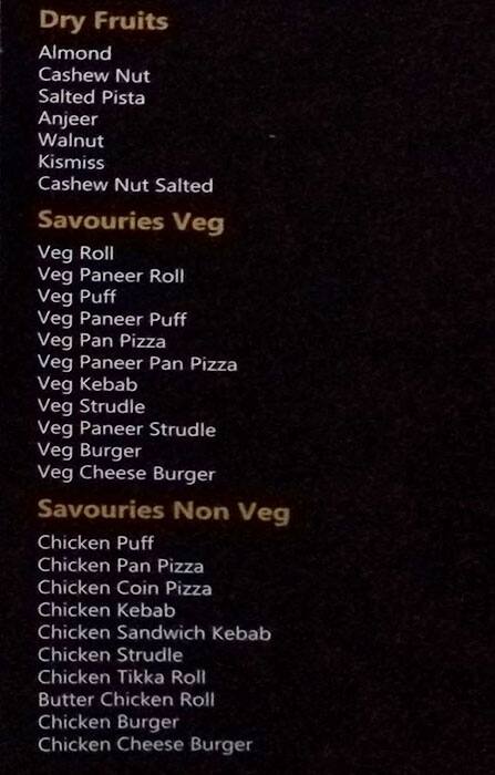DALE’S EDEN menu
