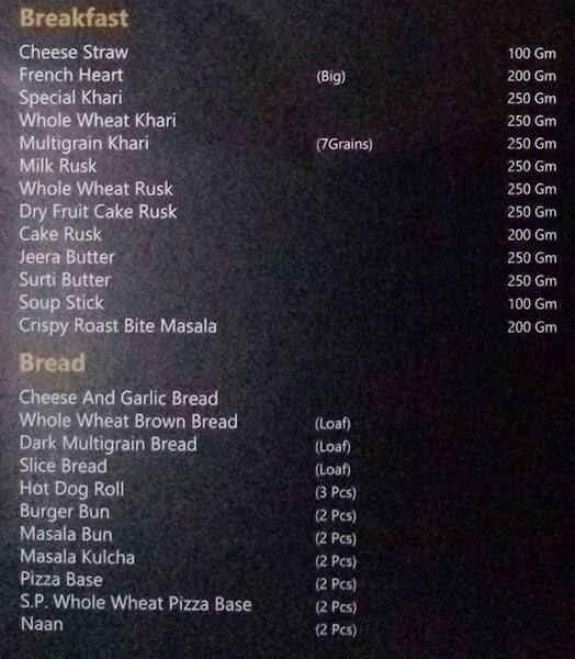 DALE’S EDEN menu