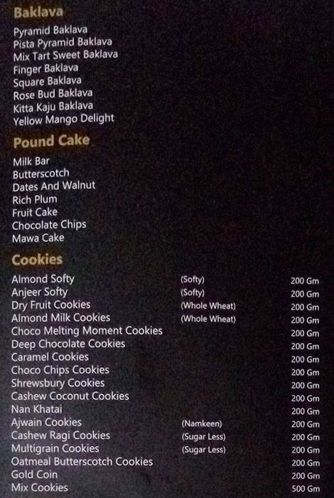 DALE’S EDEN menu
