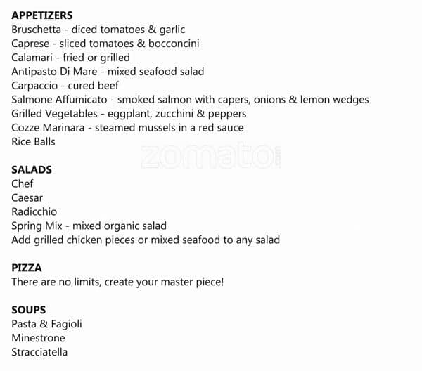 Laterna Restaurant Menu, Menu for Laterna Restaurant, Vaughan, Toronto ...