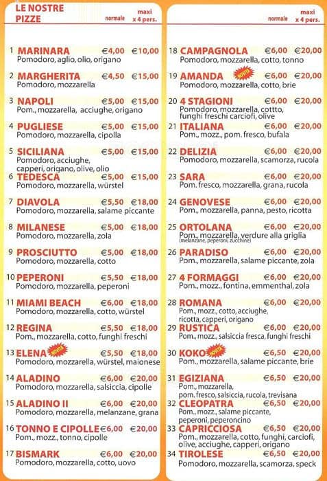 Menu di Aladino 