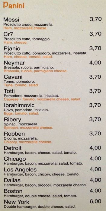 Menu di Orange Café 