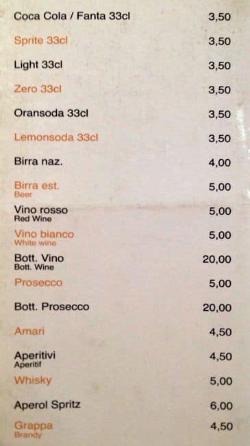 Menu di Orange Café 