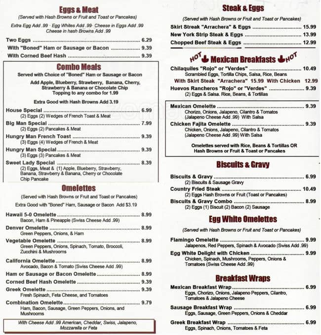 Cozy Corner Diner & Pancake House Menu Urbanspoon/Zomato