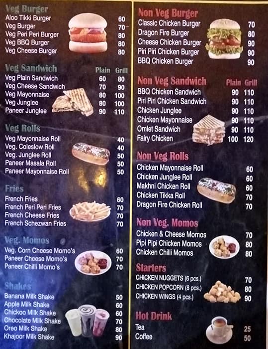Menu of The Burger Depot, Nalasopara, Mumbai