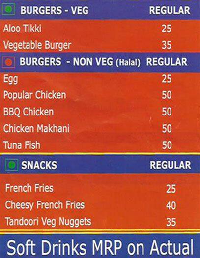 The Pizza Shop menu