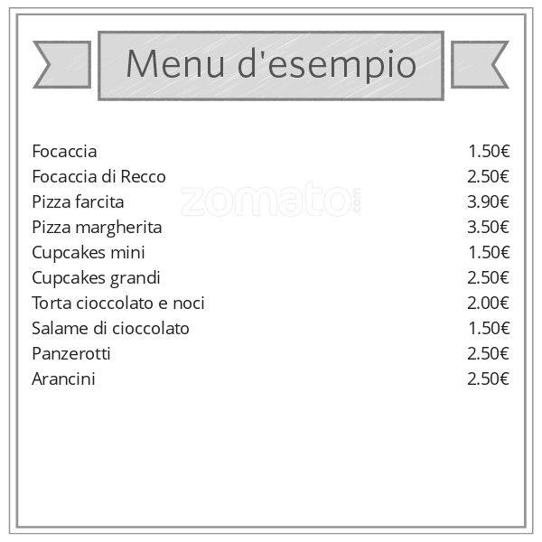 Menu di Come una volta 