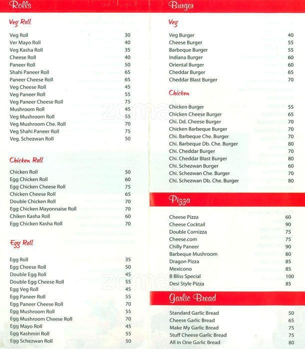 Menu at Bakers Bliss, Navi Mumbai, Shop 20 Bakers Bliss