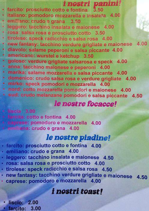 Menu di New Fantasy 