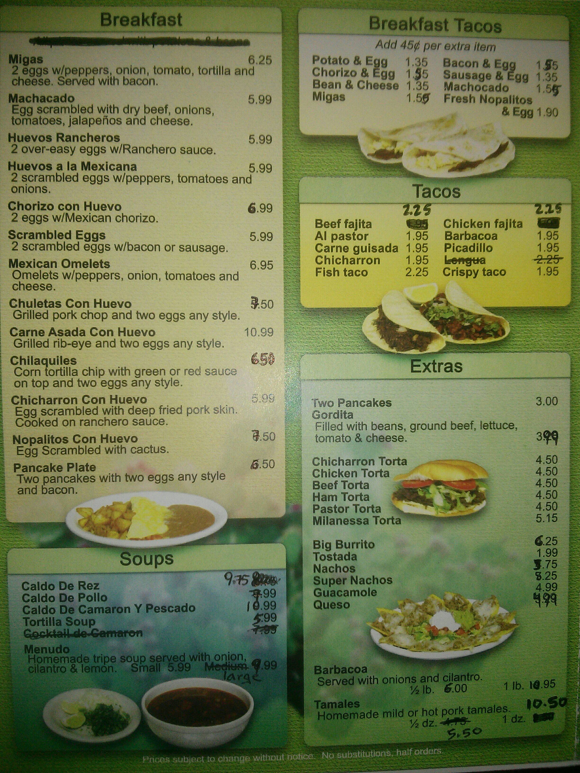 Alfredo's Mexican Food Menu Urbanspoon/Zomato