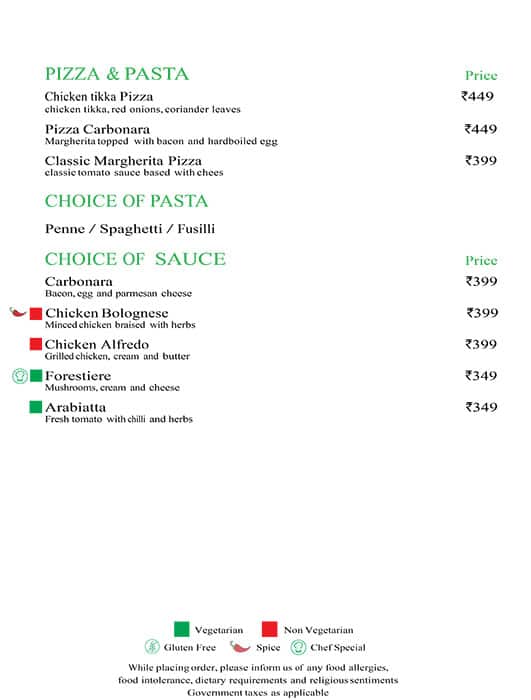 Menu at Garden Cress Ramada Dehradun, Dehradun